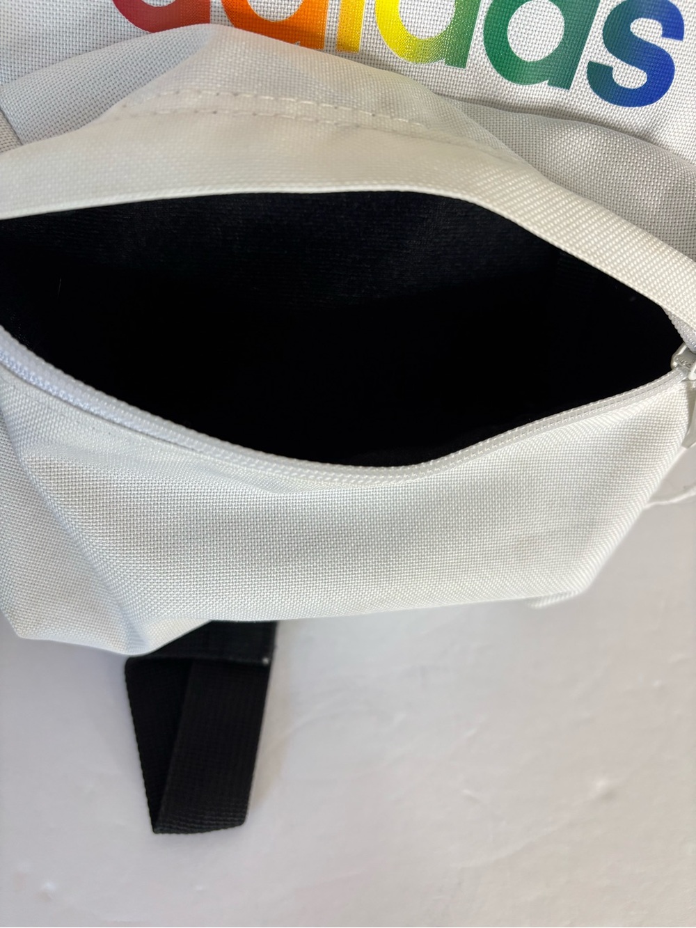 adidas White Small Backpack with Black Trim - Picture 5 of 6